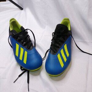 Adidas X 18.3 FG Men's Soccer Cleats Shoes Blue Yellow Sz 8
